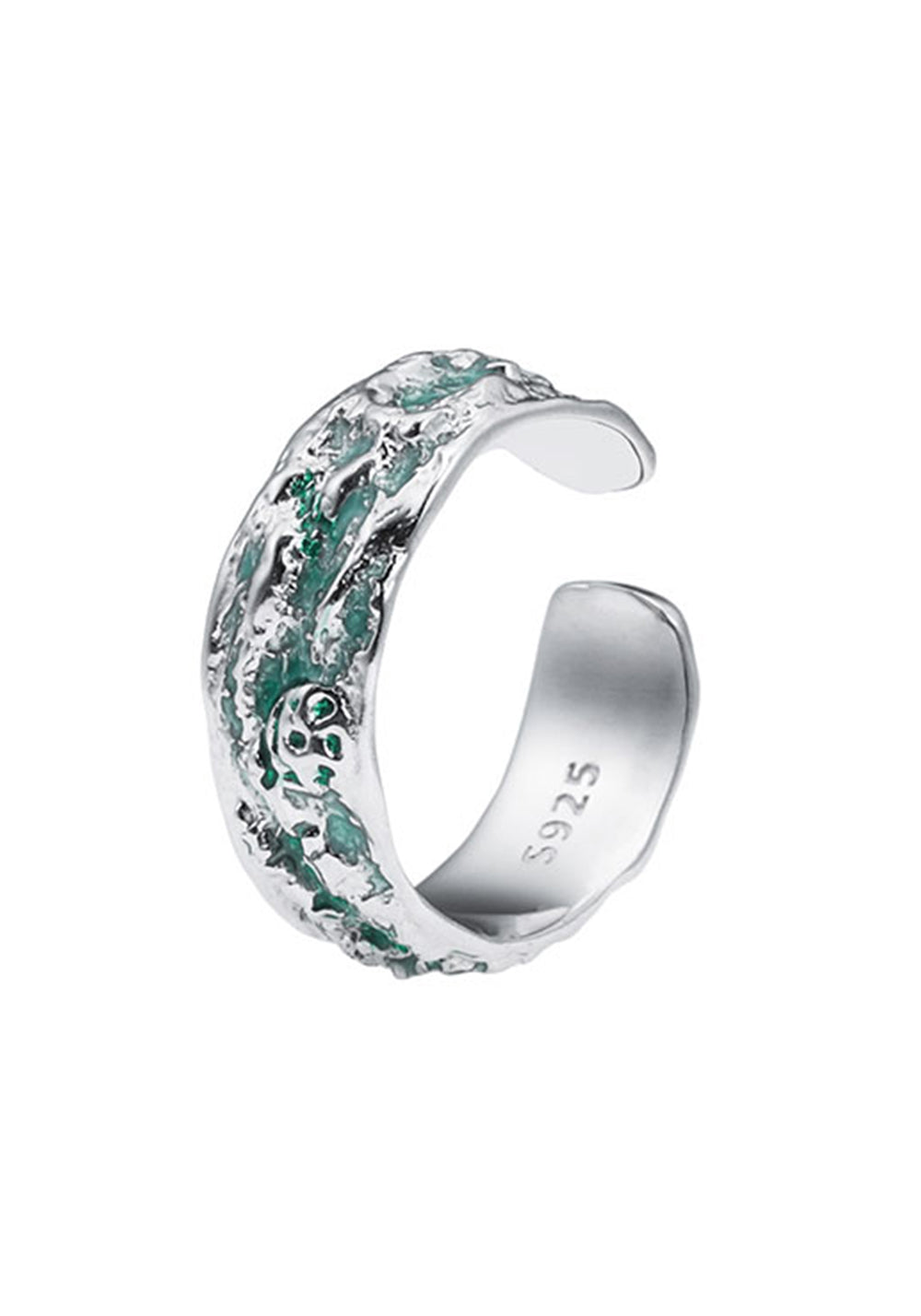 LUXTA丨Green Ice Silver Adjustable Ring - PSYLOS 1, LUXTA丨Green Ice Silver Adjustable Ring, Accessories, LUXTA, PSYLOS 1